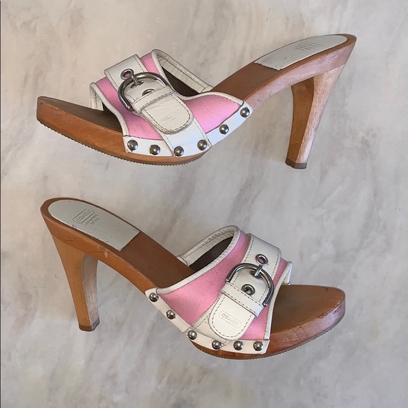 Coach Shoes - *COACH* wood Mules/heels